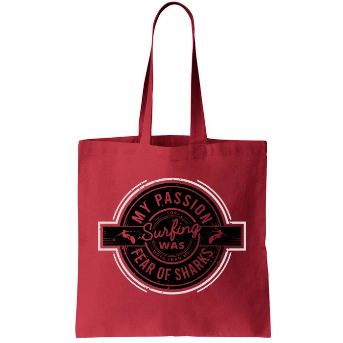 Vintage Surfing Passion Graphic Tote Bag