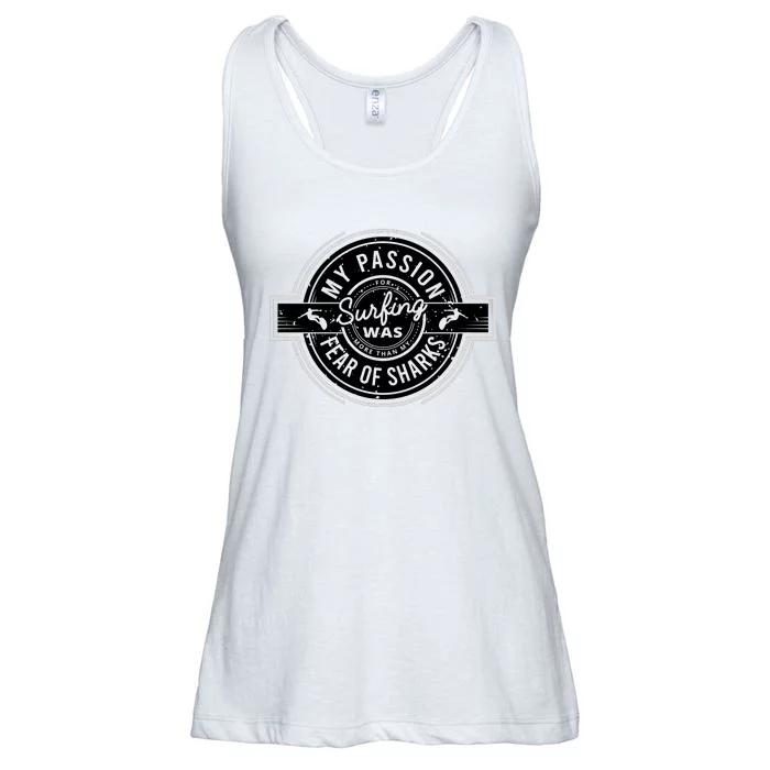 Vintage Surfing Passion Graphic Ladies Essential Flowy Tank