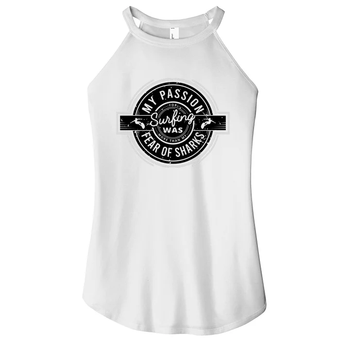 Vintage Surfing Passion Graphic Women’s Perfect Tri Rocker Tank