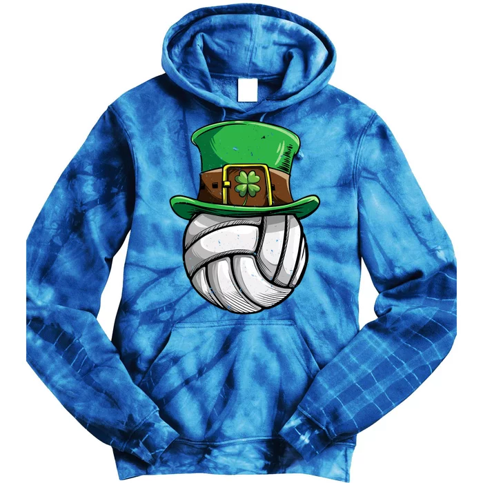 Volleyball St Patricks Day Leprechaun Ball Sports Gift Tie Dye Hoodie