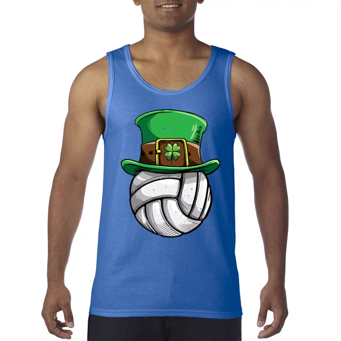 Volleyball St Patricks Day Leprechaun Ball Sports Gift Tank Top