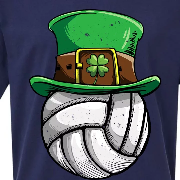 Volleyball St Patricks Day Leprechaun Ball Sports Gift Sueded Cloud Jersey T-Shirt