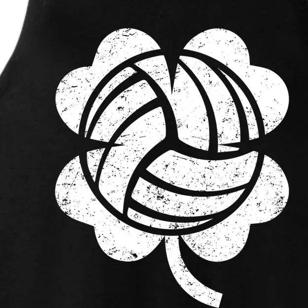 Volleyball St Patricks Day Sports Shamrock Costume Gift Ladies Tri-Blend Wicking Tank