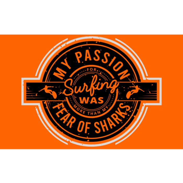 Vintage Surfing Passion Graphic Bumper Sticker