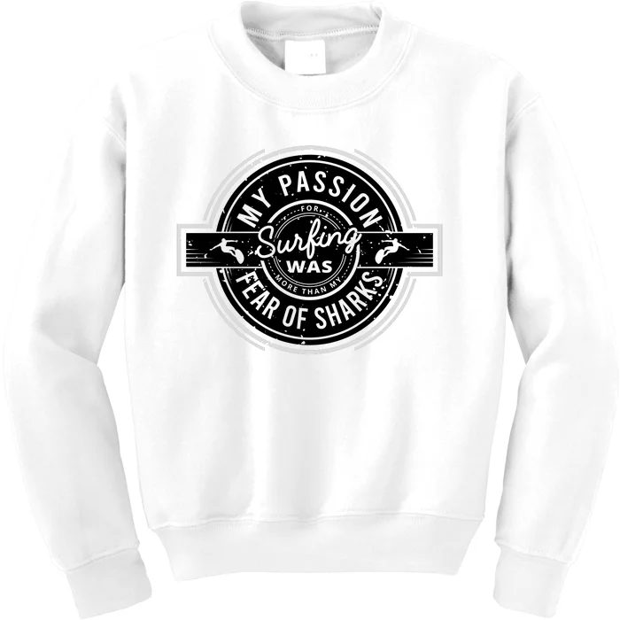 Vintage Surfing Passion Graphic Kids Sweatshirt