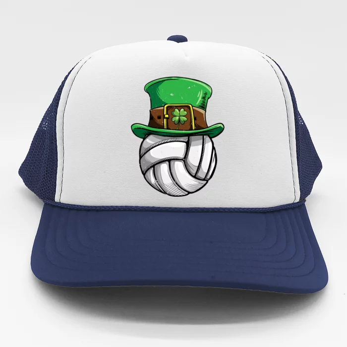 Volleyball St Patricks Day Leprechaun Ball Sports Gift Trucker Hat