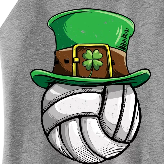 Volleyball St Patricks Day Leprechaun Ball Sports Gift Women’s Perfect Tri Rocker Tank