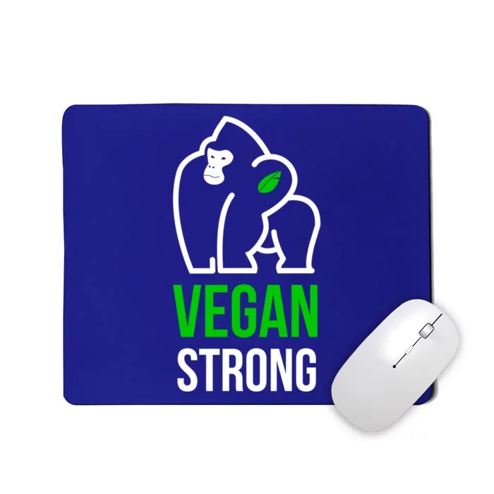 Vegan Strong Plant Powered Gorilla Vegan Lifestyle Funny Gift Mousepad