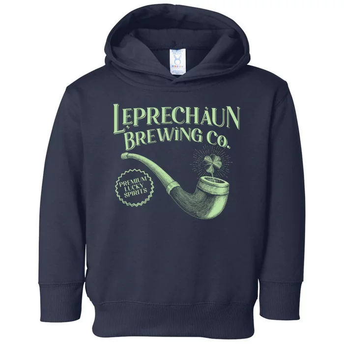 Vintage St Patrick's Day Leprechaun Brewing Co Premium Lucky Spirits Toddler Hoodie