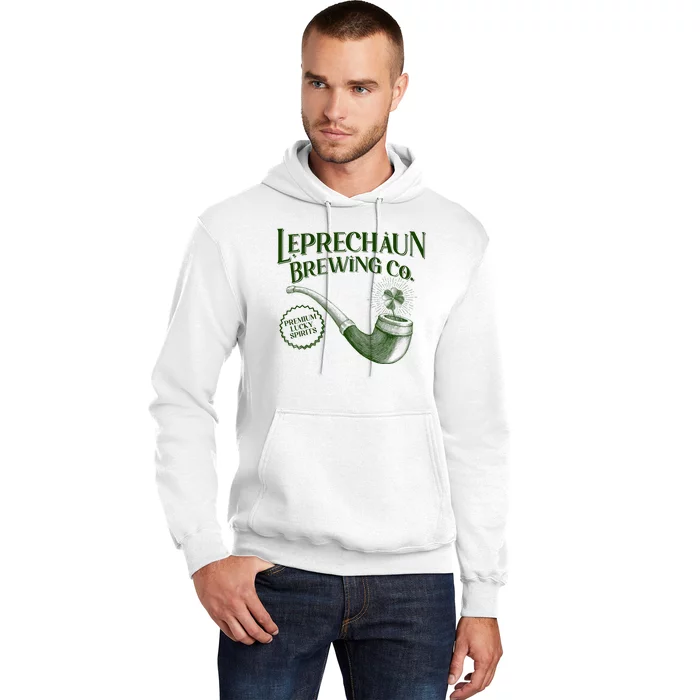 Vintage St Patrick's Day Leprechaun Brewing Co Premium Lucky Spirits Hoodie