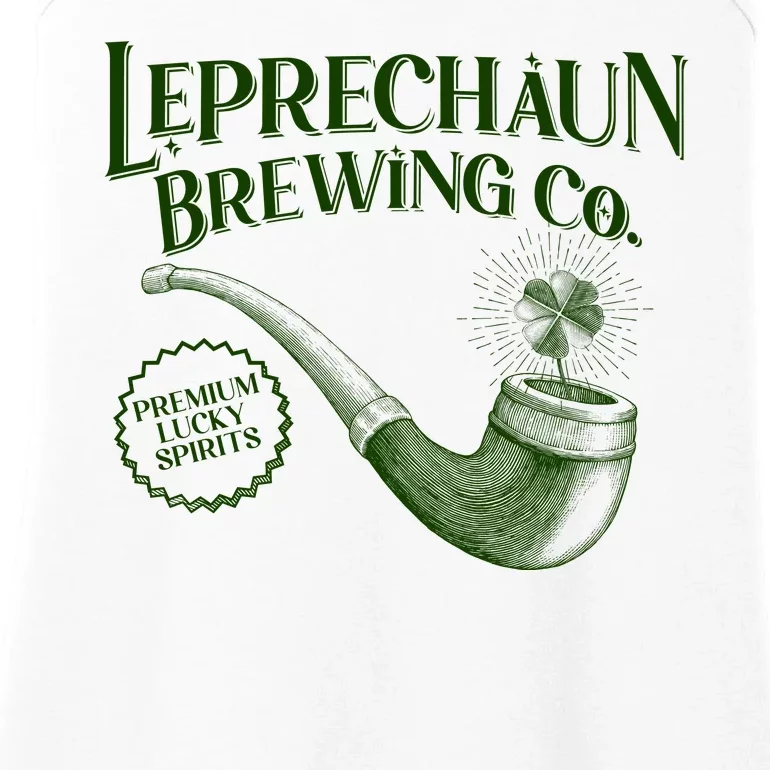 Vintage St Patrick's Day Leprechaun Brewing Co Premium Lucky Spirits Ladies Essential Tank