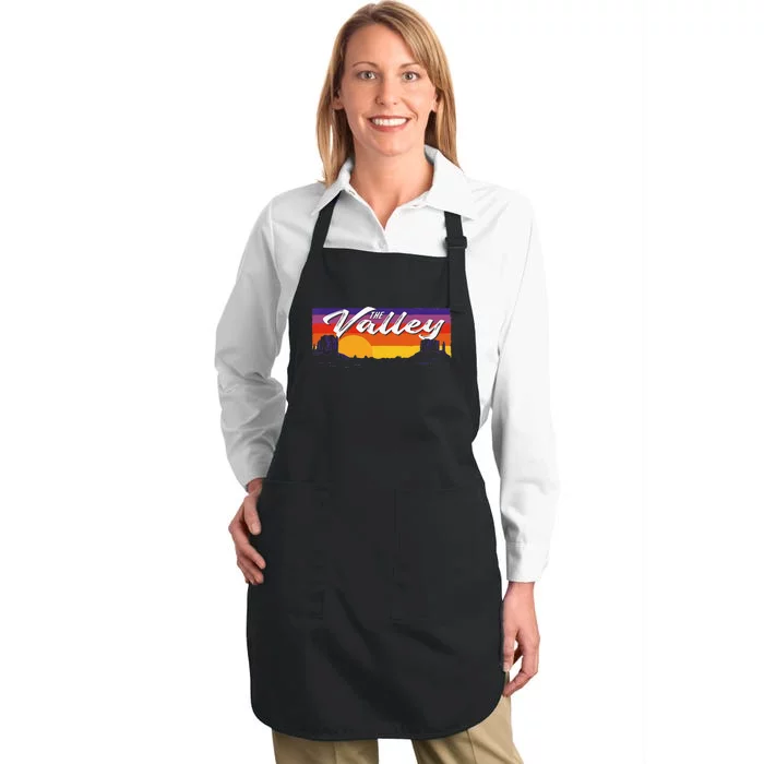 Vintage Sunset Phoenix Arizona Classic Arizona Full-Length Apron With Pocket