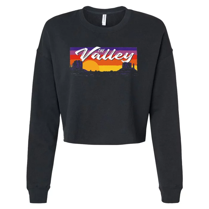 Vintage Sunset Phoenix Arizona Classic Arizona Cropped Pullover Crew