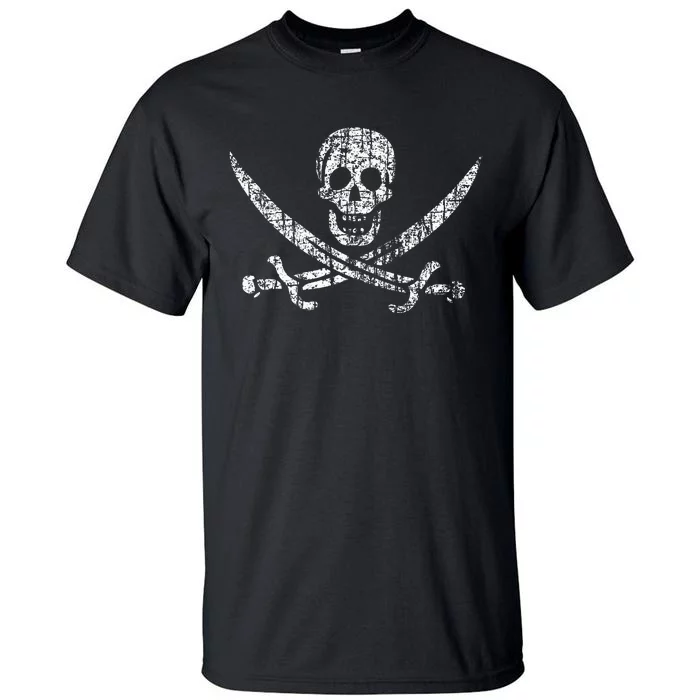 Vintage Skull Pirate Flag Tall T-Shirt