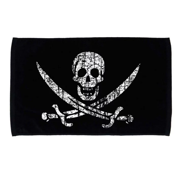 Vintage Skull Pirate Flag Microfiber Hand Towel