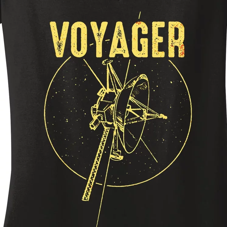 Voyager Space Probe Solar System Astronomy Spaceflight Women's V-Neck T-Shirt