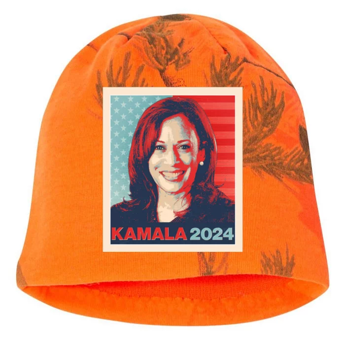 Vintage Style Poster Vote Kamala Harris 2024 Kati - Camo Knit Beanie