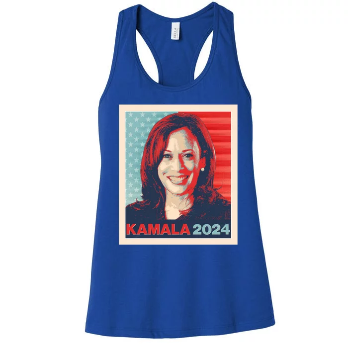 Vintage Style Poster Vote Kamala Harris 2024 Women's Racerback Tank