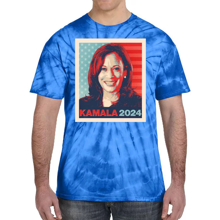 Vintage Style Poster Vote Kamala Harris 2024 Tie-Dye T-Shirt