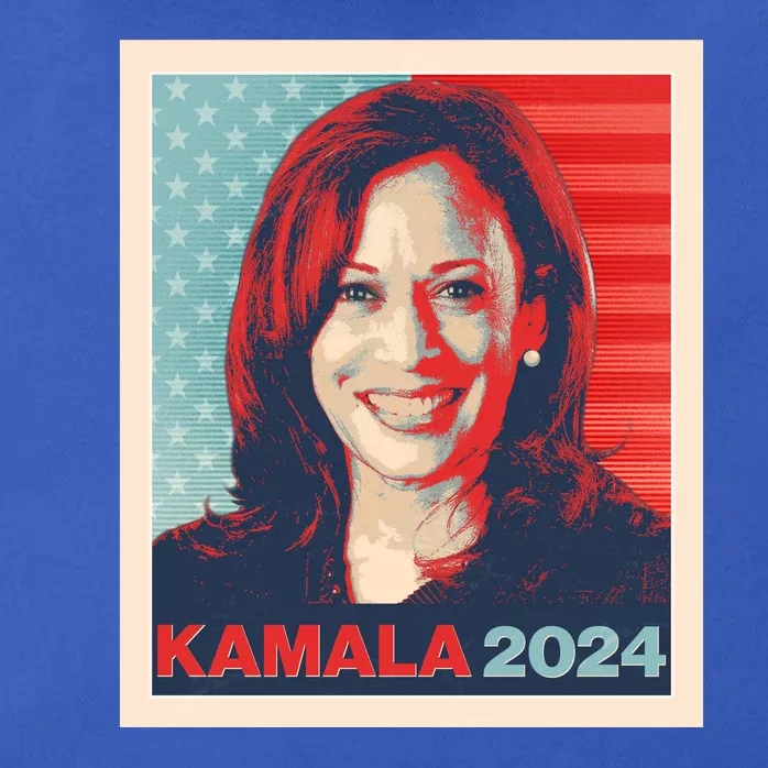 Vintage Style Poster Vote Kamala Harris 2024 Zip Tote Bag