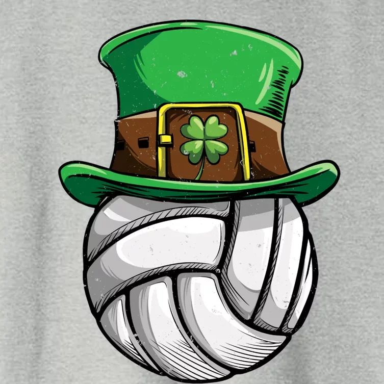 Volleyball St Patricks Day Leprechaun Ball Sports Meaningful Gift Women's Crop Top Tee