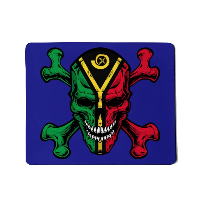 Vanuatu Skull Pride Vanuatuan Flag Roots Vanuatu Souvenir Gift Mousepad