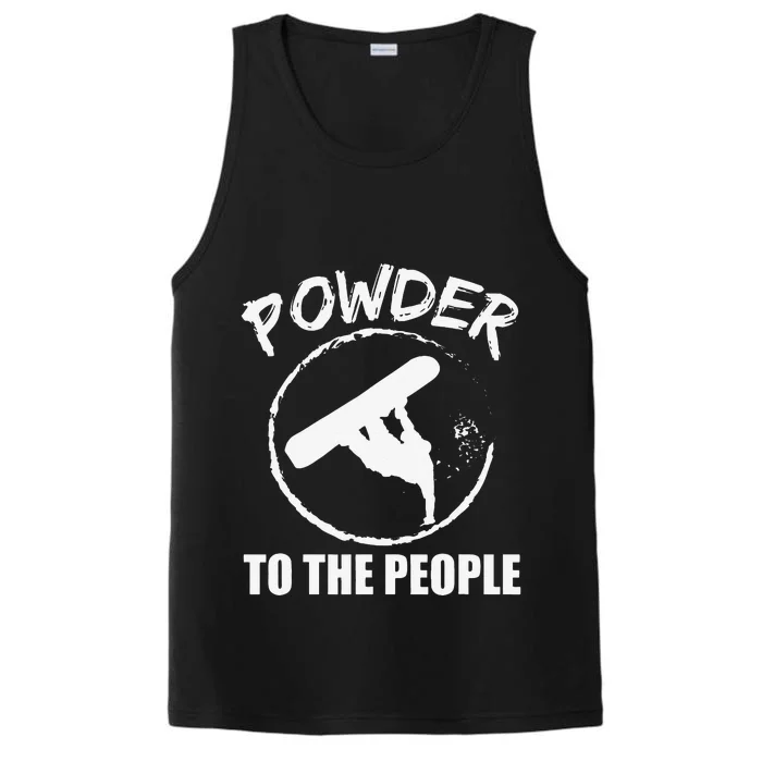 vintage Snowboarding Powder To The People Snowboard Performance Tank