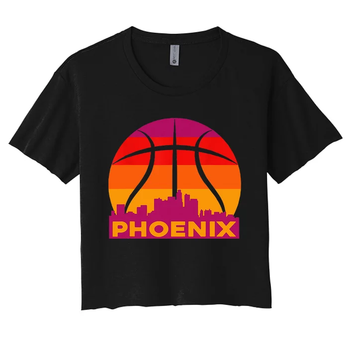 Vintage Sunset Phoenix Arizona Women's Crop Top Tee