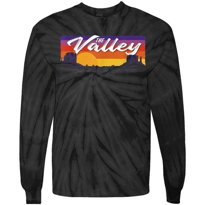 Vintage Sunset Phoenix Arizona, Phoenix Basketball Tie-Dye Long Sleeve Shirt