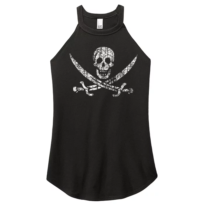 Vintage Skull Pirate Flag Women’s Perfect Tri Rocker Tank