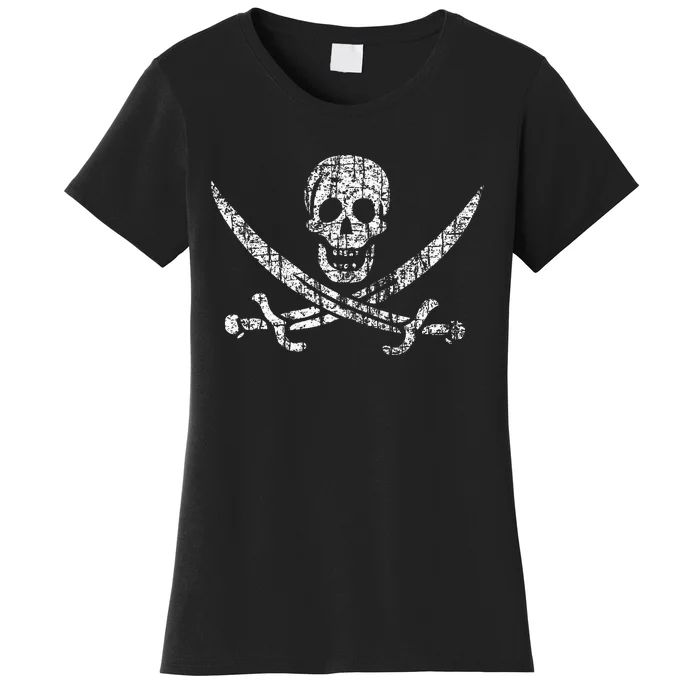 Vintage Skull Pirate Flag Women's T-Shirt