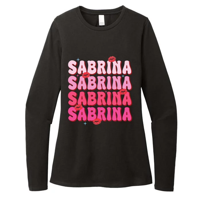 Vintage Sabrina Personalized Name I Love Sabrina Womens CVC Long Sleeve Shirt