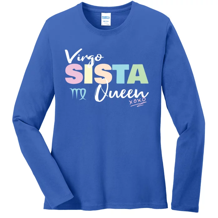 Virgo Sista Queen Zodiac Sign For Proud Virgo Gift Ladies Long Sleeve Shirt