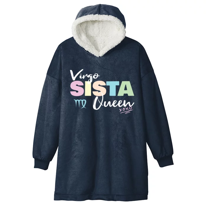 Virgo Sista Queen Zodiac Sign For Proud Virgo Gift Hooded Wearable Blanket