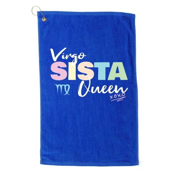 Virgo Sista Queen Zodiac Sign For Proud Virgo Gift Platinum Collection Golf Towel