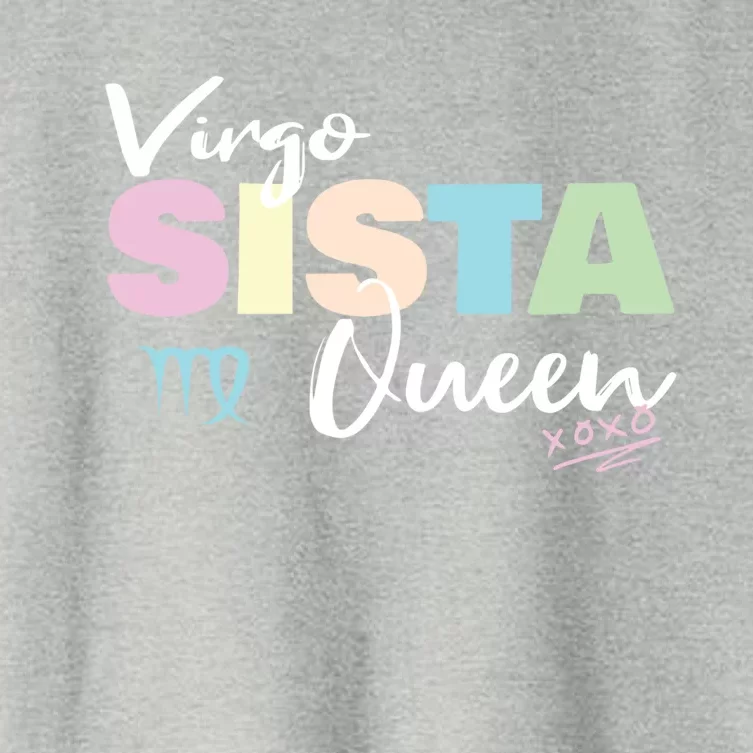 Virgo Sista Queen Zodiac Sign For Proud Virgo Gift Women's Crop Top Tee