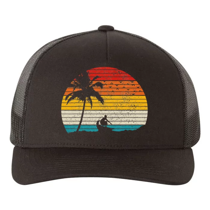 Vintage Surfer Retro Surfing Beach Surf Yupoong Adult 5-Panel Trucker Hat