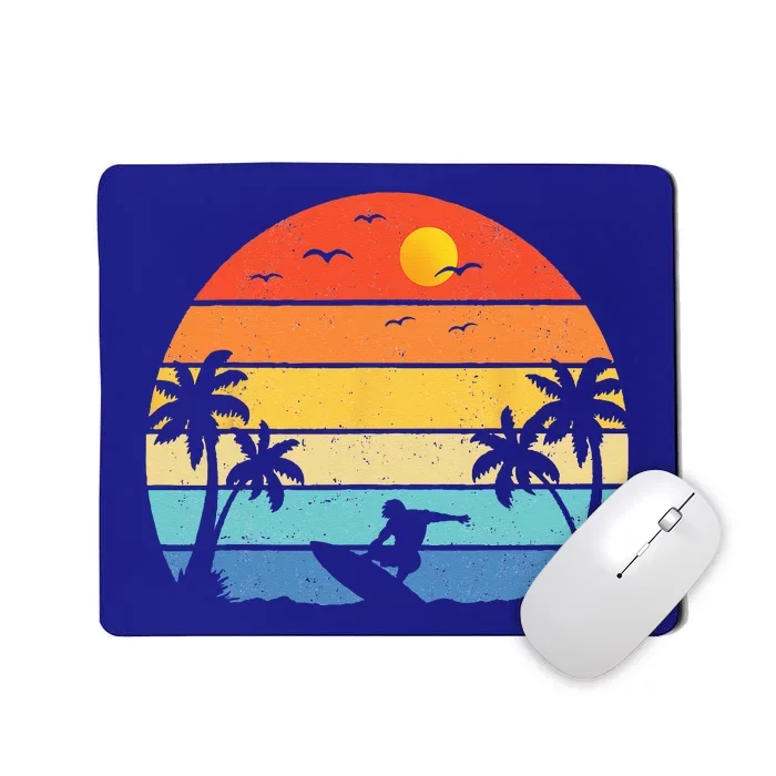 Vintage Surfer Retro Surfing Beach Surf Mousepad