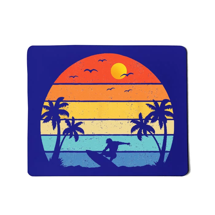 Vintage Surfer Retro Surfing Beach Surf Mousepad