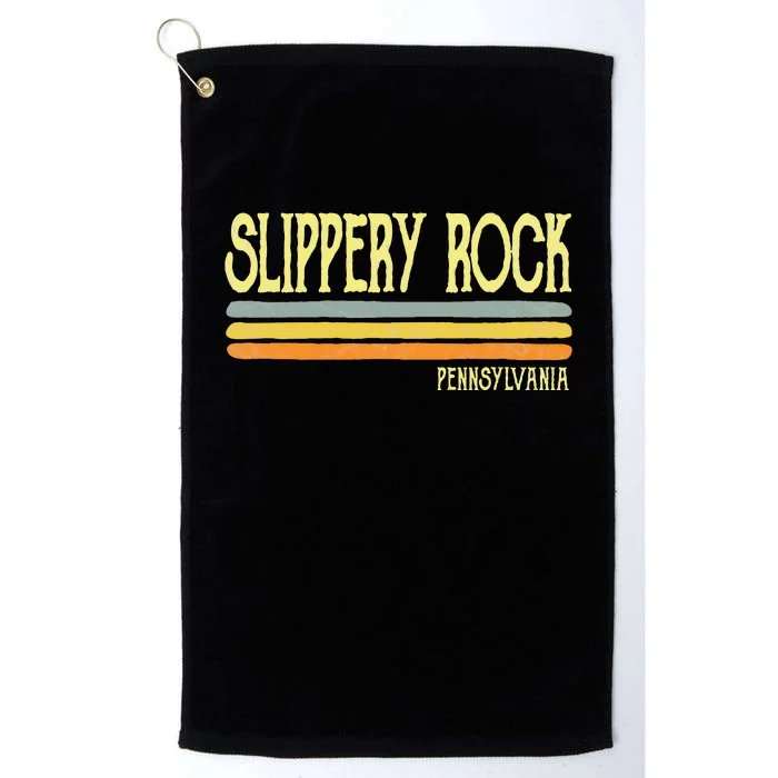 Vintage Slippery Rock Pennsylvania Pa Souvenir Platinum Collection Golf Towel