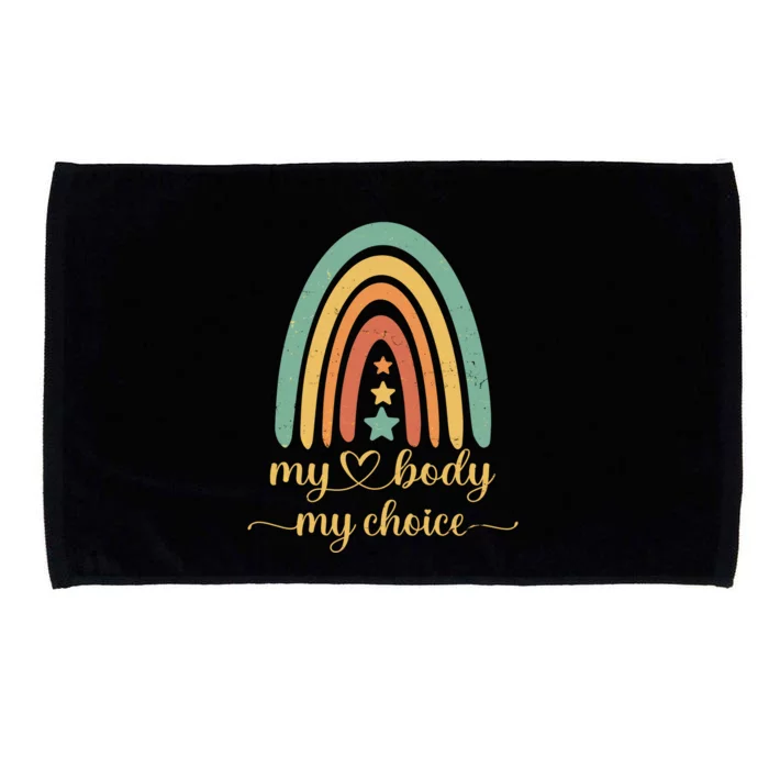 Vintage Stars Rainbow Pro Roe My Body My Choice Microfiber Hand Towel