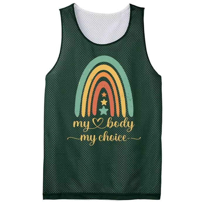 Vintage Stars Rainbow Pro Roe My Body My Choice Mesh Reversible Basketball Jersey Tank