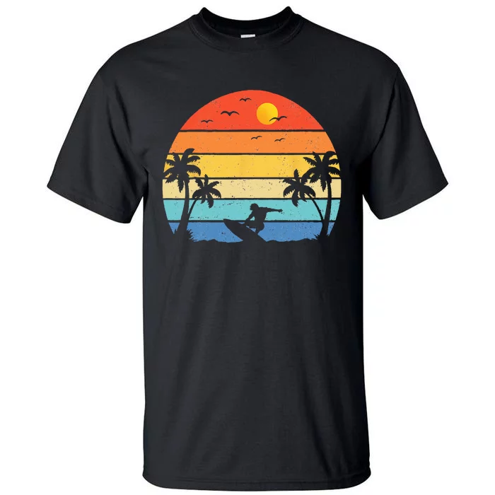 Vintage Surfer Retro Surfing Beach Surf Tall T-Shirt