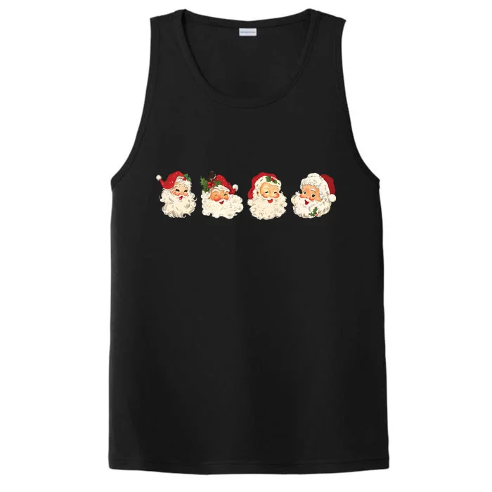 Vintage Santa Retro Christmas Performance Tank