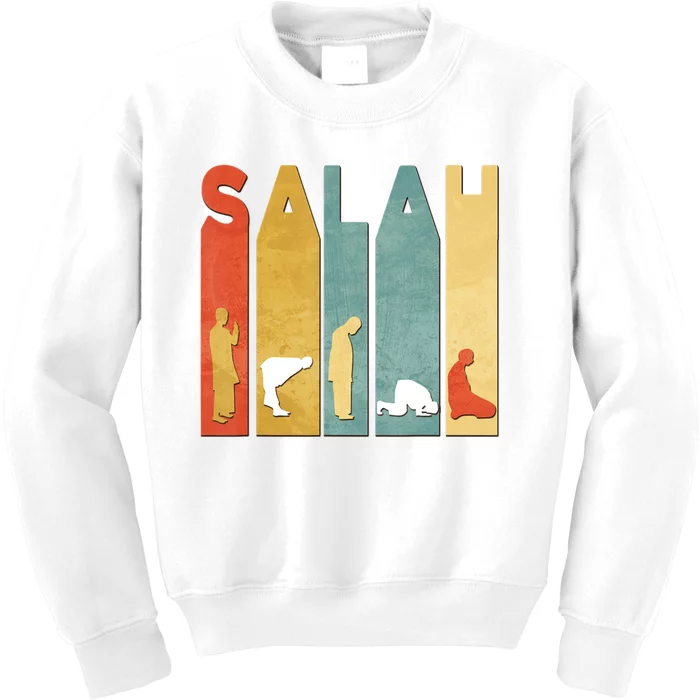 Vintage Salah Ramadan Kareem First Salah Eid Muslim Kids Men Women Kids Sweatshirt