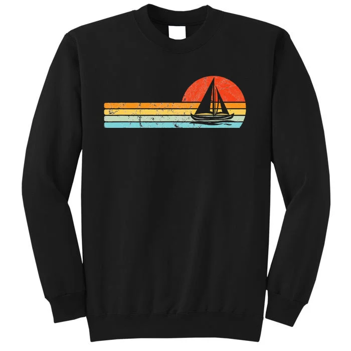 Vintage Sailboat Retro Sunset Boat Captain Sailing Gear Sweatshirt