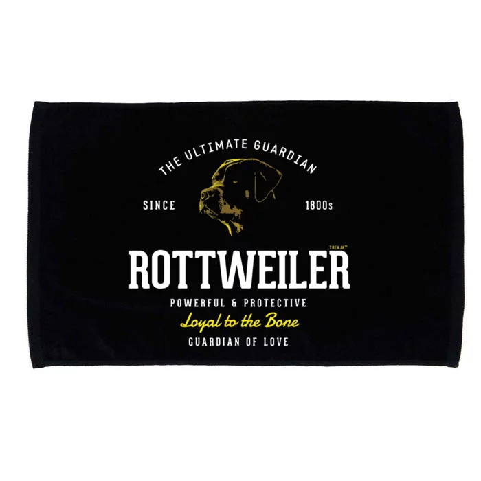 Vintage Styled Retro Rottweiler Microfiber Hand Towel