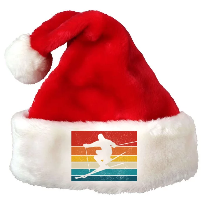 Vintage Ski Retro Skiing Freeski Skier Gift Premium Christmas Santa Hat