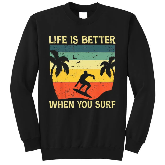 Vintage Surfer Retro Surfing Beach Summer Surfer Sweatshirt