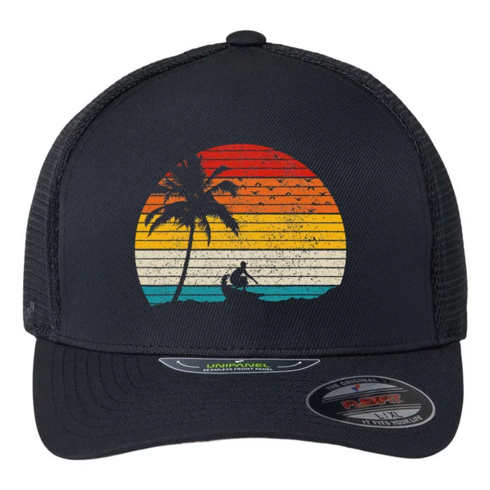 Vintage Surfer Retro Surfing Beach Surf Flexfit Unipanel Trucker Cap